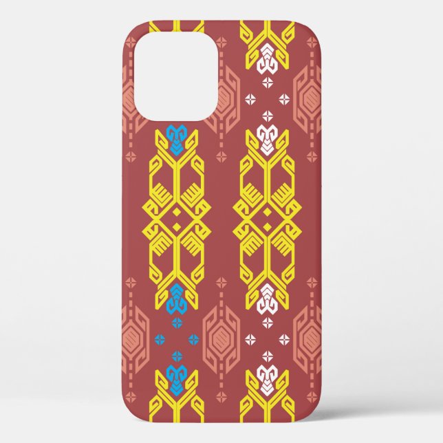 Songket Tenun Geometrik Seamless Pattern with Crea Case-Mate iPhone Case (Back)