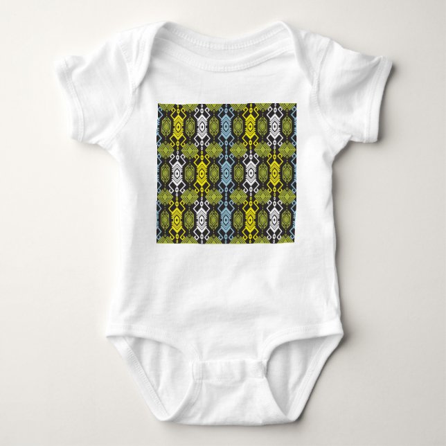 Songket Tenun: Traditional Indonesian Motif. Baby Bodysuit (Front)