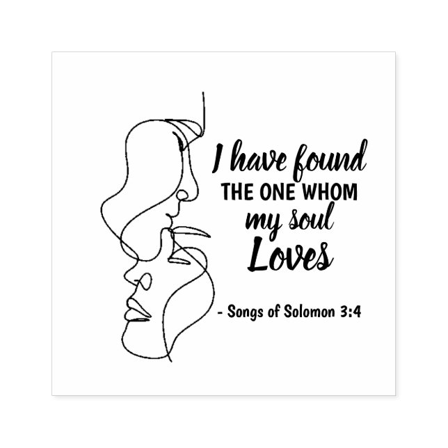Songs of Solomon 3:4 Couple's Bible Valentines  Rubber Stamp (Imprint)
