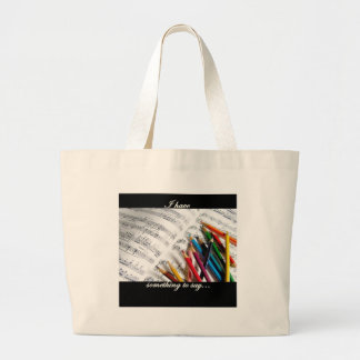 Songwriter - I have something to say Large Tote Bag