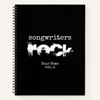 Songwriters Rock Personalised Songwriter Notebook