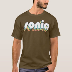Sonia Retro Rainbow Typography Faded Style T-Shirt