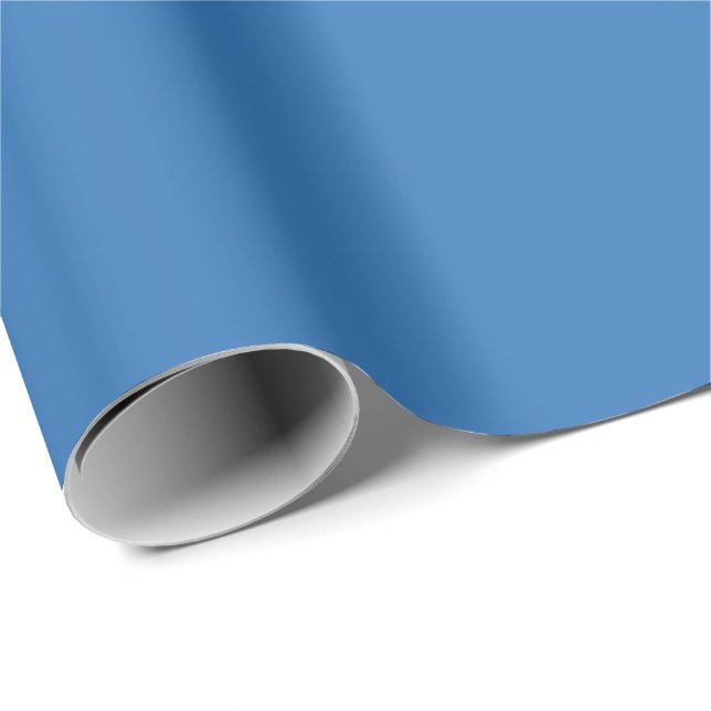 Sonic Blue Solid Colour Print, Jewel Tone Colours Wrapping Paper (Roll Corner)
