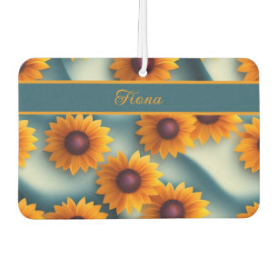 Sonnenblumen mit blauem Hintergrund Muster Car Air Freshener