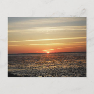 Sonnenuntergang am Meer Watt Ebbe Postcard
