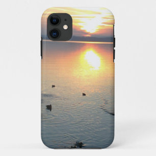 Sonnenuntergang am See mit Enten Case-Mate iPhone Case
