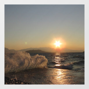 Sonnenuntergang mit Brandung in Kroatien
