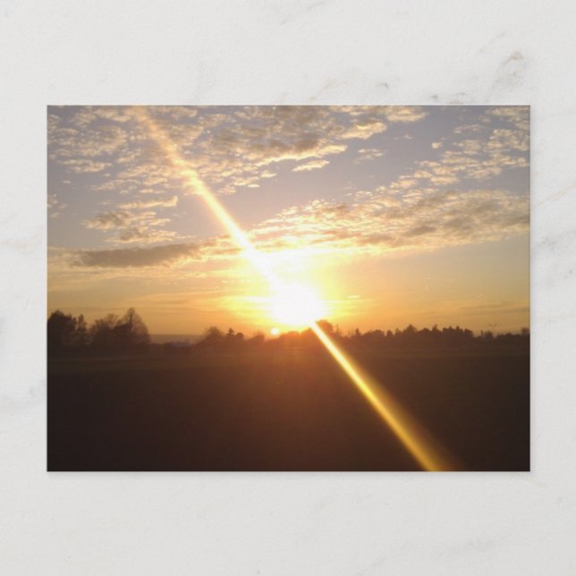 Sonnenuntergang über Wiesbaden und Mainz Postcard (Front)