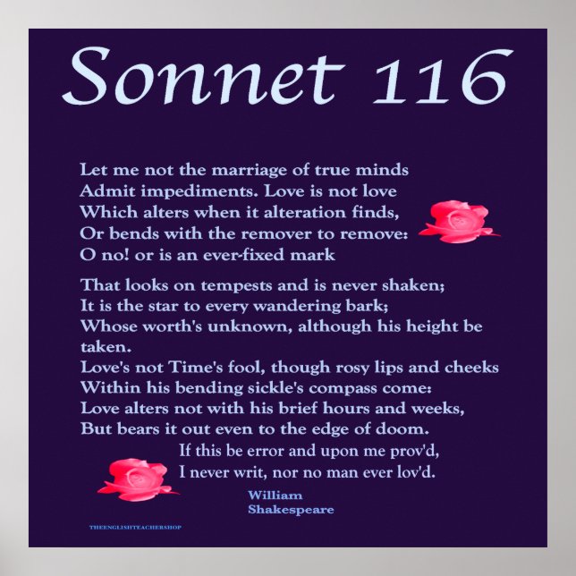 Sonnet 116 poster (Front)