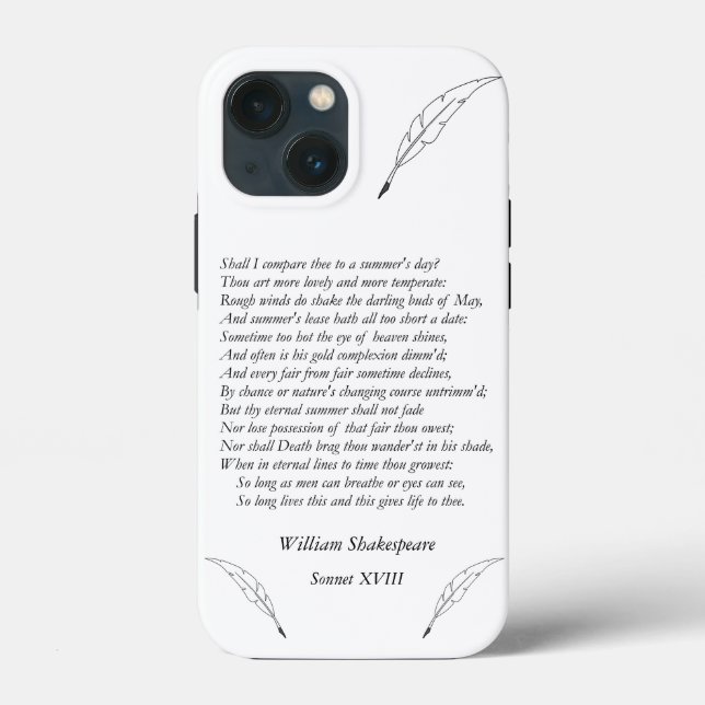 Sonnet # 18 by William Shakespeare Case-Mate iPhone Case (Back)