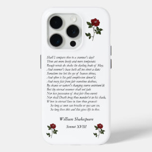 Sonnet # 18 by William Shakespeare iPhone 15 Pro Case
