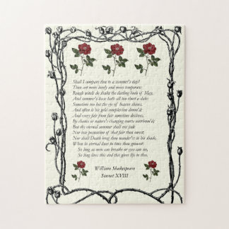Sonnet # 18 by William Shakespeare Jigsaw Puzzle