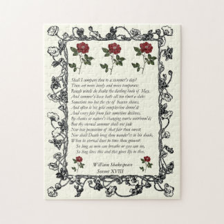 Sonnet # 18 by William Shakespeare Jigsaw Puzzle