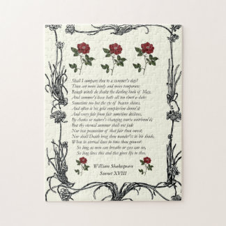 Sonnet # 18 by William Shakespeare Jigsaw Puzzle