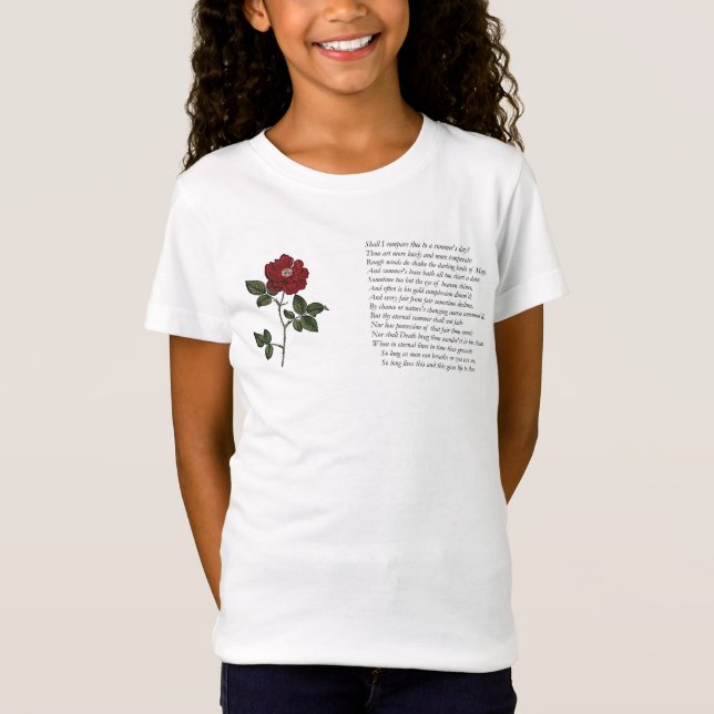 Sonnet # 18 by William Shakespeare T-Shirt (Front)