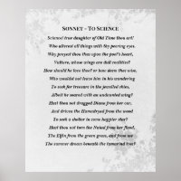Sonnet to Science Edgar Allan Poe Poem