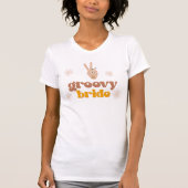 SONNY Groovy Bride Retro 70's Hippie Bachelorette  T-Shirt (Front)