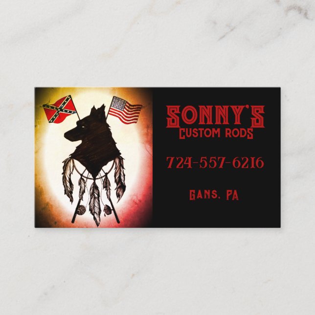 Sonny's Custom Rods Business Card (Front)