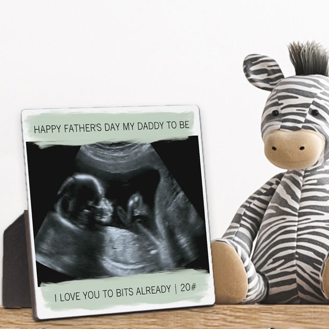Sonogram Photo Daddy to Be I love you Already Plaque (Creator Uploaded)