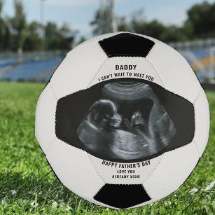 Sonogram Pregnancy Photo Black White Personalised Soccer Ball
