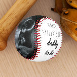 Sonogram Pregnancy Photo Daddy to Be Baseball<br><div class="desc">Create your own custom baseball for father's day or any other occasion. The photo template is ready for you to upload 2 pictures, such as your sonogram photo and a maternity photo. All of the wording is editable and currently reads "Happy Father's Day daddy to be with love from bump!...</div>