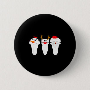 Sonograph Christmas Santa Snowman Reindeer  6 Cm Round Badge