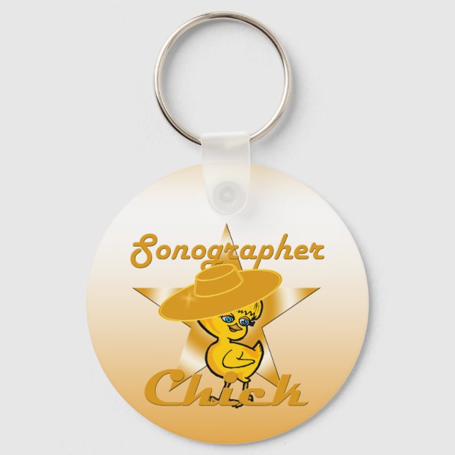 Sonographer Chick #10 Key Ring (Front)