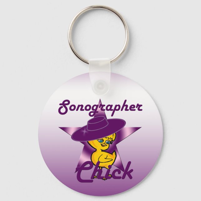Sonographer Chick #9 Key Ring (Front)