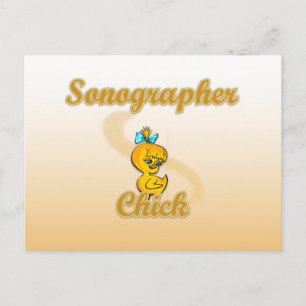 Sonographer Chick Postcard