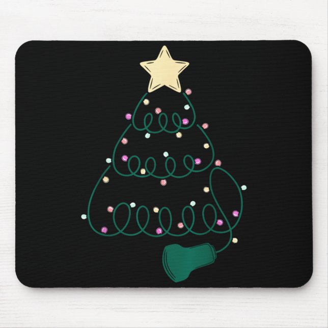 Sonographer Christmas Tree Ultrasound Mfm Sonograp Mouse Pad (Front)