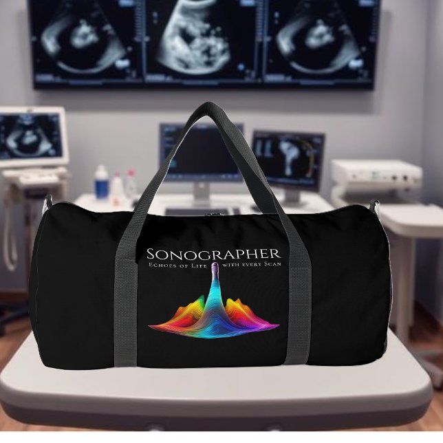 Sonographer-Colourful Ultrasound Waves Duffle Bag (Sonographer-Colorful Ultrasound Waves Duffle Bag)