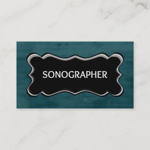 Sonographer Elegant Name Plate Business Card