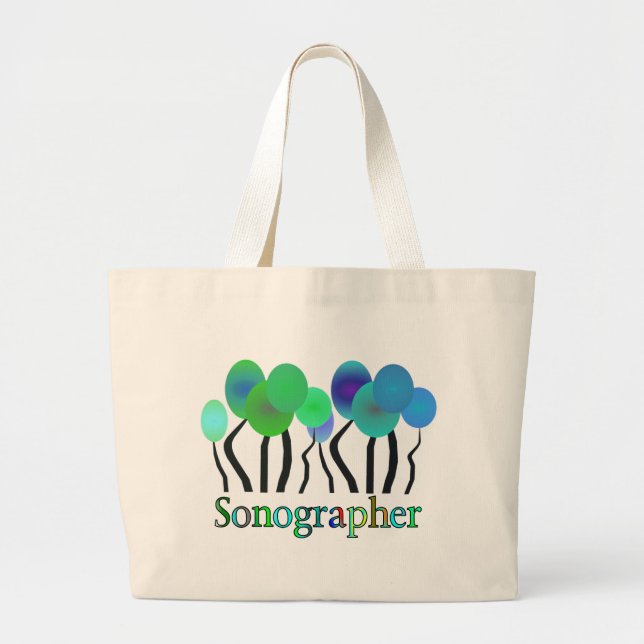 Sonographer Gifts Large Tote Bag (Front)