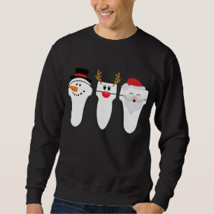 Sonographer Ultrasound Tech Christmas Santa Snowma Sweatshirt