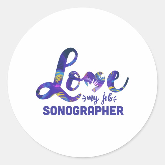 Sonographer, Ultrasound tech gift idea Classic Round Sticker (Front)