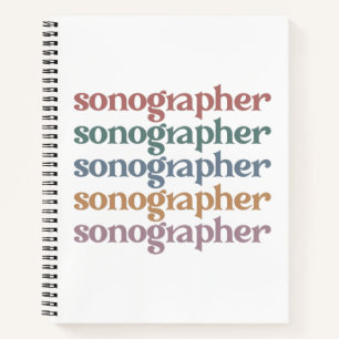 Sonographer Ultrasound Tech Retro Sonographer Gift Notebook