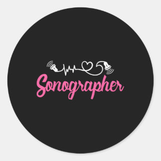 Sonographer Ultrasound Tech Sonography Technician Classic Round Sticker