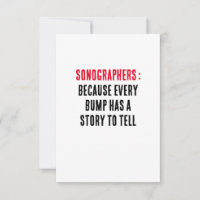 Sonographers: Because every bump has a story to