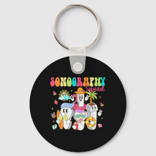 Sonography Squad Summer Vibe Float Ultrasound Tech Key Ring