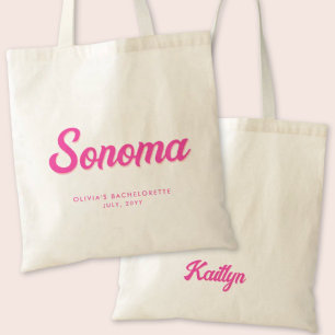 Sonoma Bachelorette Party Personalised Tote Bag
