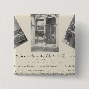 Sonoma County Abstract Bureau, California 15 Cm Square Badge