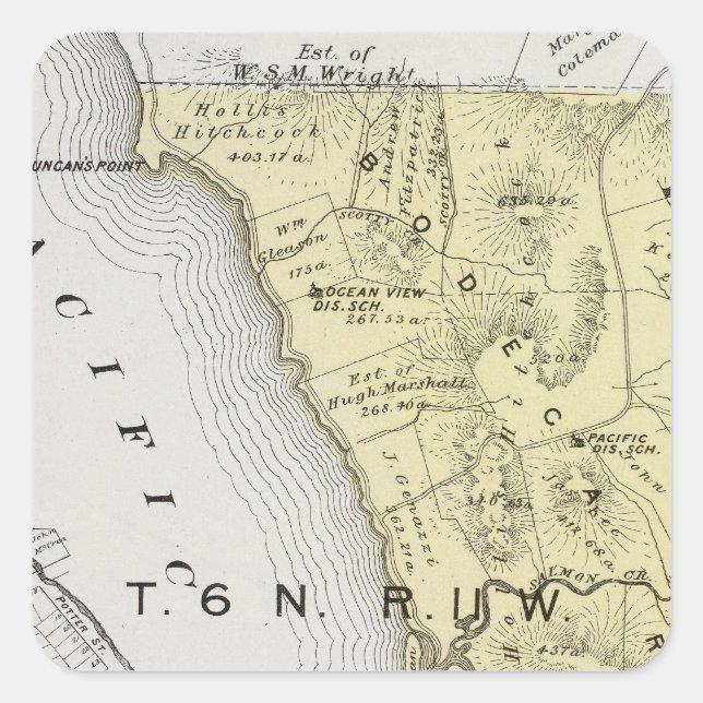 Sonoma County, California 14 Square Sticker (Front)