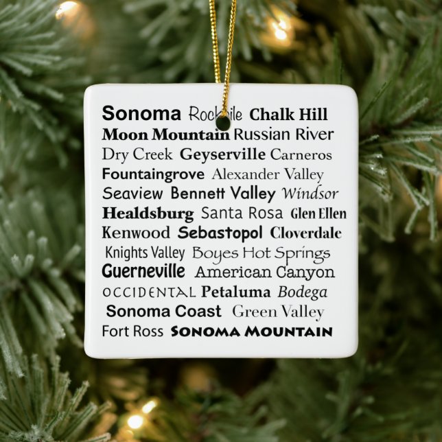 Sonoma & Napa Ornament (Tree)