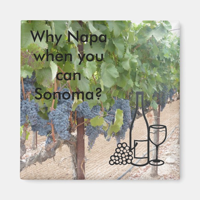 Sonoma Valley wine lovers Magnet (Front)