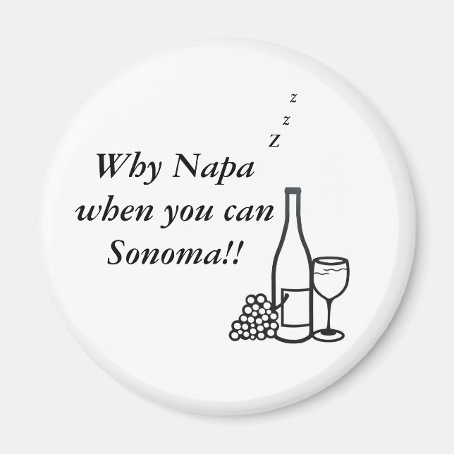 Sonoma Valley wine lovers Magnet (Front)