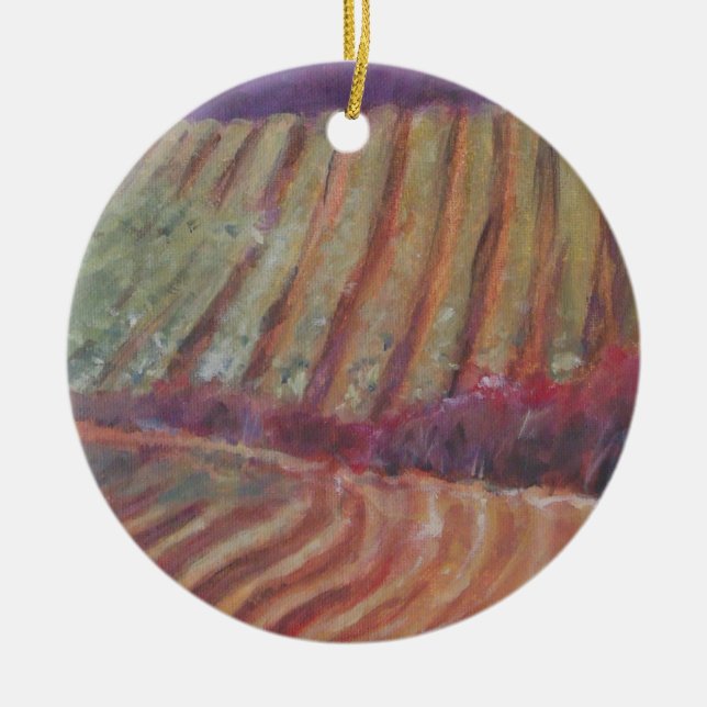 Sonoma Vineyards California vine wine Ceramic Tree Decoration (Front)