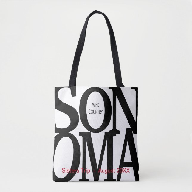 Sonoma Wine Country Tote Bag (Front)