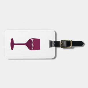 Sonoma wine glass luggage tag