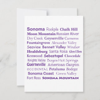 Sonoma Wines Flat Note Card