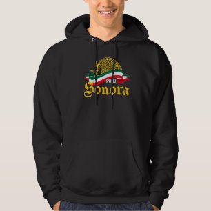 Sonora Mexico Puro Sonora Yellow Eagle Flag Hoodie